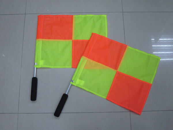 Referee Flag (SQUARE DESIGN)-Neon Yellow+Neon Orange